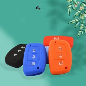 Housse de clé en silicone pour Hyundai IX35 IX25, étui pour clé de voiture télécommandée pliable intelligente, noir, rouge, bleu, Orange, bleu clair - Product Image 1