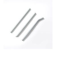 Pailles en verre colorées réutilisables de 200 mm (8 pouces) en borosilicate, courbées, pour smoothies, milkshakes, bars - MOQ 800