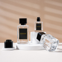 Botol Parfum Kaca Mewah Isi Ulang 50ml dan 100ml untuk Merek Parfum Kelas Atas dengan Pencetakan Logo Kustom