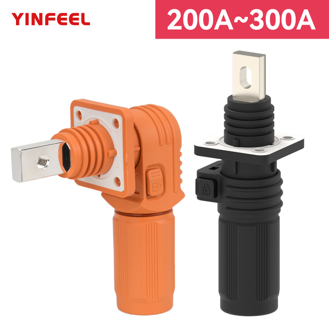 200A 250A Copper Energy Storage Connector, Through-Wall Quick Wiring Terminal for High Voltage Power Lithium Battery