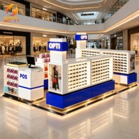 Kiosque optique sur mesure haut de gamme, présentoir lumineux pour lunettes de soleil, idéal pour les entrepreneurs mondiaux du commerce de détail d'optique
