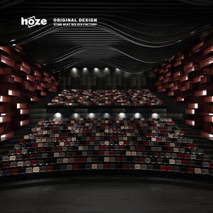 Hoze HS-1203C สไตล์โมเดิร์นสำหรับหอประชุมหรือโรงละครเฟอร์นิเจอร์ผ้าทนทานเก้าอี้โลหะ VIP โรงแรมโรงเรียนพับได้ - Product Image 3