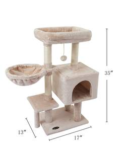 Centro de actividades para interiores, casa de juegos, bonito árbol para gatos, muebles para rascar gatos, torre para gatos, árbol trepador - Product Image 2