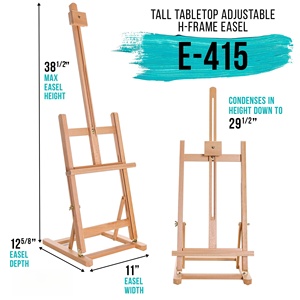 Caballete de estudio con Marco en H de madera para mesa, caballete de exhibición de pintura de haya ajustable, soporte de mesa resistente portátil, soporte para almohadilla de dibujo - Product Image 2