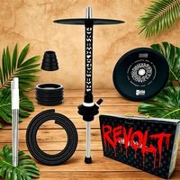 Kit complet de chicha moderne Misha en acier inoxydable et alliage d'aluminium, narguilé pour salon