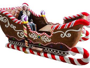 Nuevo diseño 10 pies de largo 4 asientos de fibra de vidrio Navidad Santa trineo decoración para interior/exterior decoración de Navidad - Product Image 2