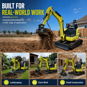 Livraison gratuite, <span class=keywords><strong>mini</strong></span>-excavatrice de 2 tonnes pour l'aménagement paysager, les travaux agricoles, les petites constructions, le creusement de fossés et les travaux de terrassement résidentiel - Product Image 1