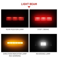 Nouveau feu arrière LED 12V avec lentille transparente voitures et camions bande de feu arrière rouge clignotant frein avertissement Position arrière