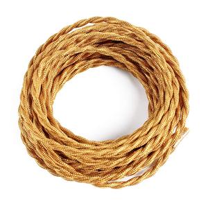 Échantillons gratuits de fil torsadé recouvert de tissu, lampe suspendue en tissu, cordon en tissu, câble, fil électronique industriel antique - Product Image 5