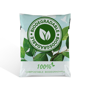Sobres de poste con cremallera de almidón de maíz 100% biodegradable, a base de plantas, embalaje de plástico Compostable, bolsa de envío - Product Image 3