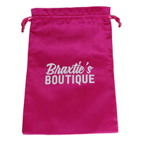 Logo personnalisé Épais de Luxe En Satin de Soie Paquet Poussière Sac D'extension De Cheveux