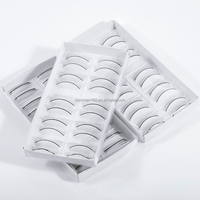 DAMMAN 10 paires de faux cils souples naturels pour la pratique, bandes d'entraînement pour débutants, outils de formation pour la greffe de cils