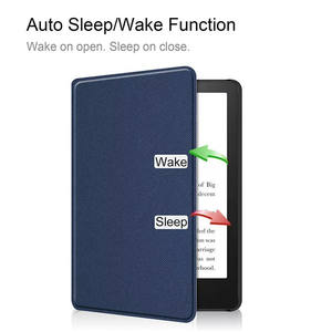 Coque en cuir de luxe pour <span class=keywords><strong>amazon</strong></span> paperwhite, compatible modèles 5 et 11 génération, argent 2021, vente en gros, d'usine - Product Image 3