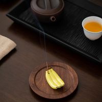 Support pour bâtonnets d'encens, diffuseur d'arômes pour chambre à coucher, base en céramique en forme de banane, porte-arômes