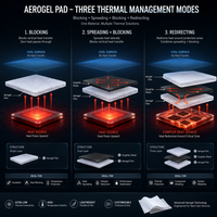 Coussin d'isolation thermique en aérogel personnalisé GS pour l'électronique