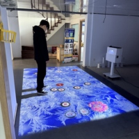 Système interactif de projecteur de réalité augmentée pour aire de jeux, machine de jeu de projection interactive mobile tout-en-un pour sol