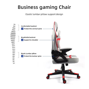 Chaise de jeu PC en cuir personnalisée avec accoudoirs brevetés, bon prix, 5983, appuie-tête réglable pour confort et soutien - Product Image 2
