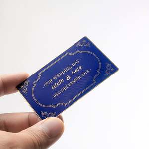 Tarjetas de Presentación de Metal de Lujo al por Mayor, Tarjetas de Visita de Acero Inoxidable con Grabado Láser Personalizado con Logotipo - Product Image 1