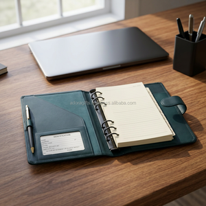 ADORA Classeur à anneaux A5 en cuir véritable imprimé de qualité supérieure, carnet de mariage personnalisé, stylo bleu, 27 ans d'expérience dans l'industrie - Product Image 3