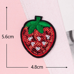 Sequined trái cây dưa hấu dâu tây máy tính thêu vá bé trang trí <span class=keywords><strong>sequin</strong></span> thêu trang phục phụ kiện - Product Image 5