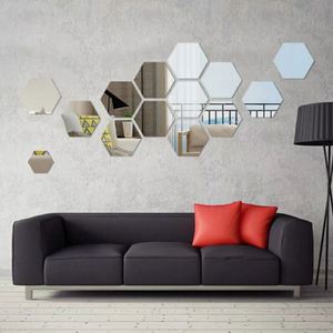 Autocollant Mural Miroir Acrylique 3D pour Décoration Intérieure : Idéal pour Salon, Couloir et Escalier - Product Image 1