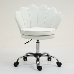 Silla de oficina ergonómica de diseño moderno, altura ajustable, cojín Rosa transpirable, <span class=keywords><strong>ruedas</strong></span> giratorias de terciopelo <span class=keywords><strong>con</strong></span> marco de Metal para uso doméstico - Product Image 1