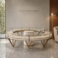 Vitrine de présentation de bijoux en diamant personnalisable, comptoir, meuble pour kiosque à bijoux et boutique de détail, vente en gros