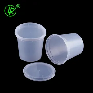Food Storage Containers With Lids 8oz 12oz 16oz 24oz 32oz Freezer Clear Deli Cups BPA-Free Leakproof Round Meal Prep