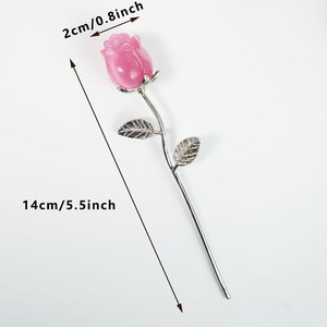 Cristal Natural Ojo de Gato, Flor de Rosa, Cristal de San Valentín, Artesanías Grabadas, Regalos para el Día de la Madre, Cumpleaños, Acción de Gracias - Product Image 4
