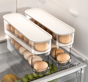 Đôi Đa Chức Năng Bền Vững Nhựa Lưu Trữ Thùng Boxe Cấp Thực Phẩm Cán Trứng Giá Nắp Nhà Bếp Bảo Quản Side Cửa F968 - Product Image 5