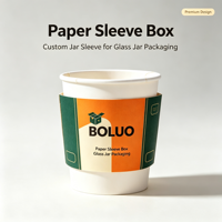 Boîte à manchon en papier personnalisée, enveloppe en papier pour emballage de contenants à gobelets