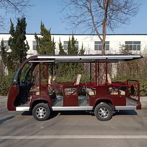 Toptan sokak yasal tur servis Retro tarzı 11 koltuk Ac sistemi 72v elektrikli gezi otobüsü