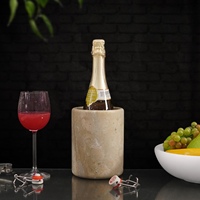 Refroidisseur de bouteille de vin et de champagne en travertin refroidisseur de comptoir de cuisine articles décoratifs seau en travertin