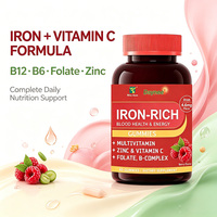 Complément de Fer en Gummies avec Vitamine C, B12, Folate et Zinc pour le Soutien Quotidien du Fer et le Bien-être Énergétique – Marque Privée OEM