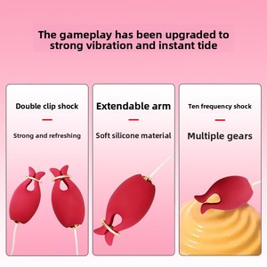 Vibrateur de luxe en silicone pour pinces à tétons, jouet sexuel pour couple, punition, plaisir sexy, jouets sexuels pour adultes, orgasme féminin, SM, en boîte - Product Image 5