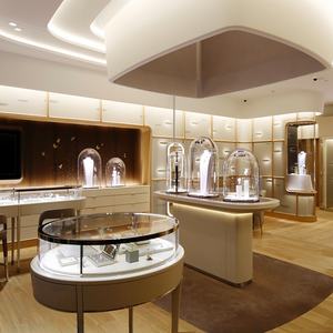 High-End <span class=keywords><strong>LED</strong></span>-Licht Vitrine Desktop Glass chutz Echtes Leder Oval Vitrine mit Requisiten für Schmuck <span class=keywords><strong>Display</strong></span> - Product Image 4