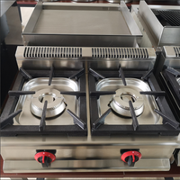 Cuisinière à gaz 2 brûleurs, design encastrable, pour usage commercial et domestique, équipement de cuisine pour restaurants et services de traiteur