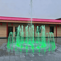 Fuente Musical de Agua Danzante de Lujo, Diseño Personalizado, Acero Inoxidable, para Jardín y Parque