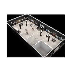 High End Black Watch Shop Pintura Logo Display Watch Table Watch Store Quiosque Exposição Design 3D Para O Relógio