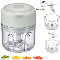 Mini hachoir à ail électrique USB 100ML/250ML en plastique avec fonctionnement automatique et design portable