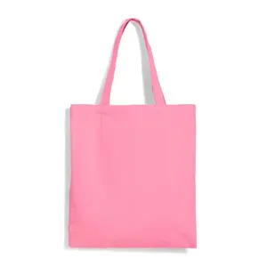 Bolsa de Tela de Algodón Personalizable, Color Rosa Sprint, Talla Única, para Compras o Negocios, con Asa Larga - Product Image 1