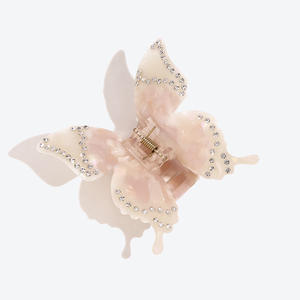 กิ๊บหนีบผมอะซิเตททรงผีเสื้อพร้อมเพชร - Product Image 5