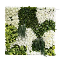Panneau mural de fleurs artificielles en soie florale naturelle, toile de fond de mariage pour décorations photographiques