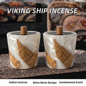 <b>Retro</b> Resin Sandalwood Incense Burner Dragon Boat Incense Holder Aromatherapy Diffuser Home Office <b>Decor</b> - Product Image 2