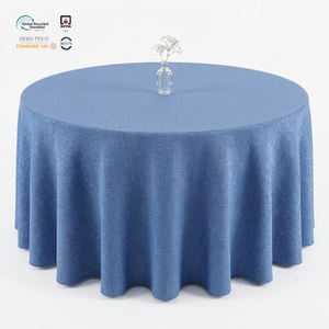 Mantel de Jacquard Ecológico Impermeable de Primera Calidad Color Borgoña de 8 pies, Tela de Poliéster Damasco Personalizable para Eventos de Catering y Hoteles - Product Image 1