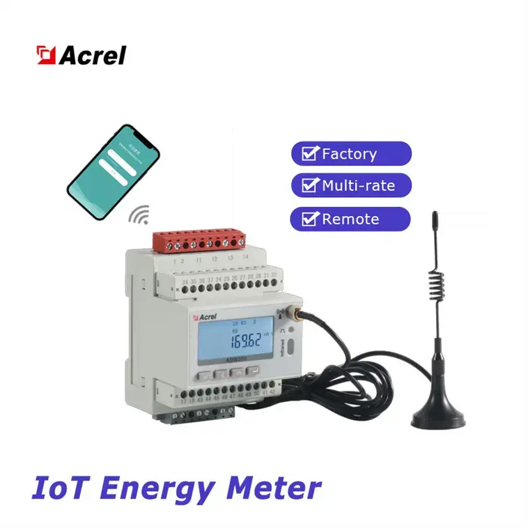 Acrel ADW300/C compteur d'énergie iot sans fil 400hz compteur d'énergie rail din se connecter à PLC compteur d'énergie triphasé pour système iot