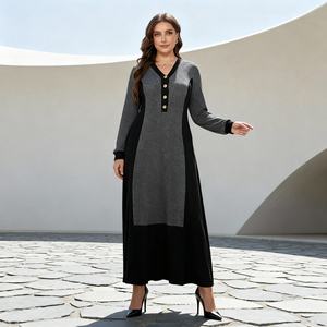 Abaya Elegante y Modesta de Poliéster de Primera Calidad para Mujeres Musulmanas, Proveedor Mayorista Personalizado para Eventos en Dubái - Product Image 3