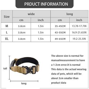 <span class=keywords><strong>Collar</strong></span> táctico de nailon para perro, collares de liberación rápida para mascotas con hebilla de serpiente, entrenamiento duradero, collares resistentes para perros grandes con asa - Product Image 5