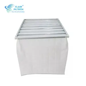 Aluminum Frame Ventilation System Industrial Air Conditioning Bag Pocket Air Filter