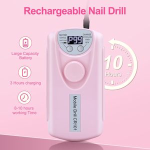Máquina de manicura y pedicura recargable de 35000 RPM con motor sin escobillas, de alta velocidad, portátil y profesional, para uñas de plástico. - Product Image 3